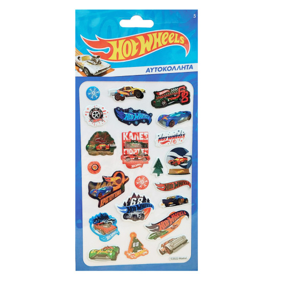 Χάρτινη Πόλη hp.st.p.0083 αυτοκόλλητα puffy hot wheels 5 Χριστουγννιάτικα