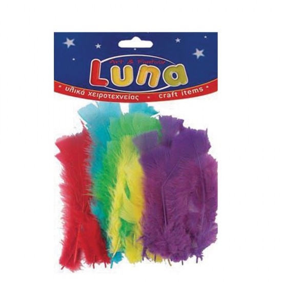 Luna 601630 φτερά μεγάλα χρωματιστά 30τμχ