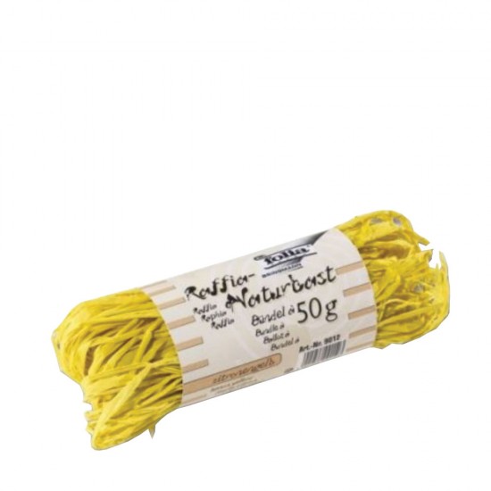 Folia 9012 κορδόνι φυσικό 50γρ κίτρινο λεμονί