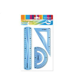 Keyroad Flexible 300.970858 σετ γεωμετρίας εύκαμπτο 20cm 3τμχ μπλε