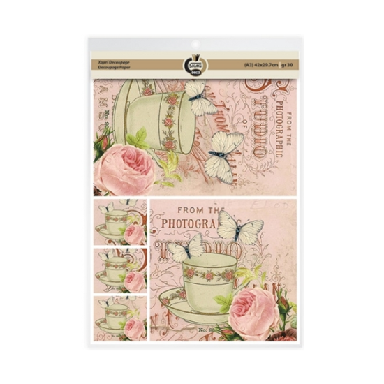 Skag Deco ριζόχαρτο decoupage 2 σχεδίων A3 Γυναίκα