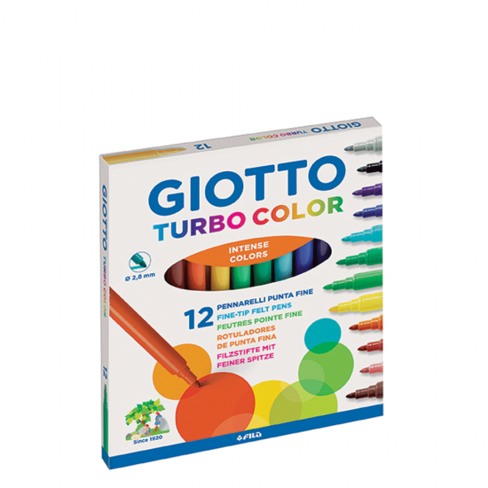 Giotto turbo color 071400 λεπτοί μαρκαδόροι 12 τμχ