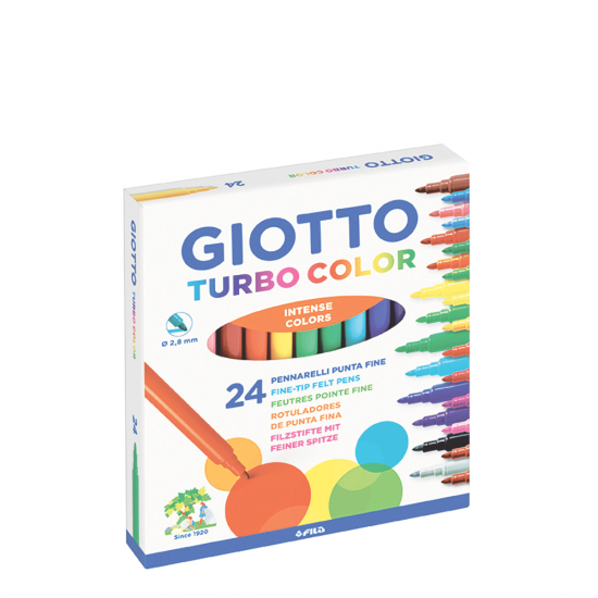 Giotto turbo color 071500 λεπτοί μαρκαδόροι 24 τμχ