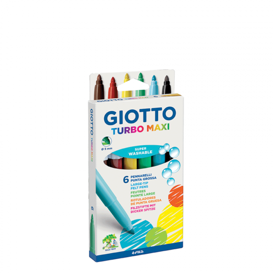 Giotto turbo maxi 453000 χοντροί μαρκαδόροι 6 τμχ