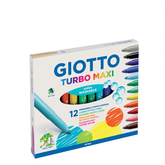 Giotto turbo maxi 076200 χοντροί μαρκαδόροι 12 τμχ