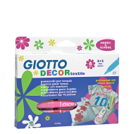 Giotto decor textile 494800 μαρκαδόροι υφάσματος 6 τμχ