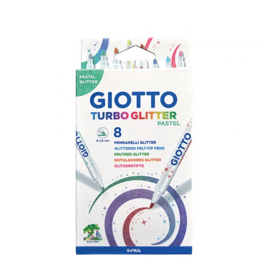 Giotto 426300 turbo glitter παστέλ 8 χρμ