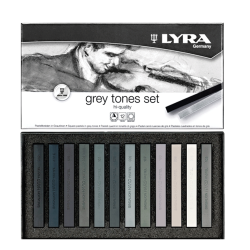 Lyra 5641122 Polycrayons παστέλ γκρι αποχρώσεις 12 τμχ