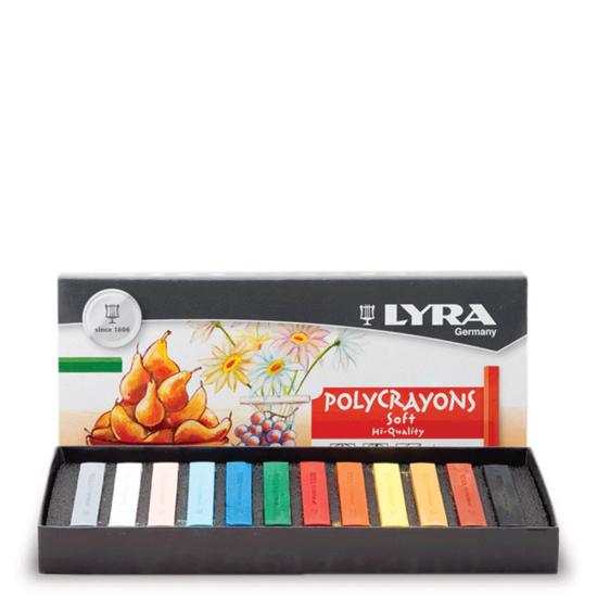 Lyra 5651120 Polycrayons soft παστέλ διάφορα 12 τμχ
