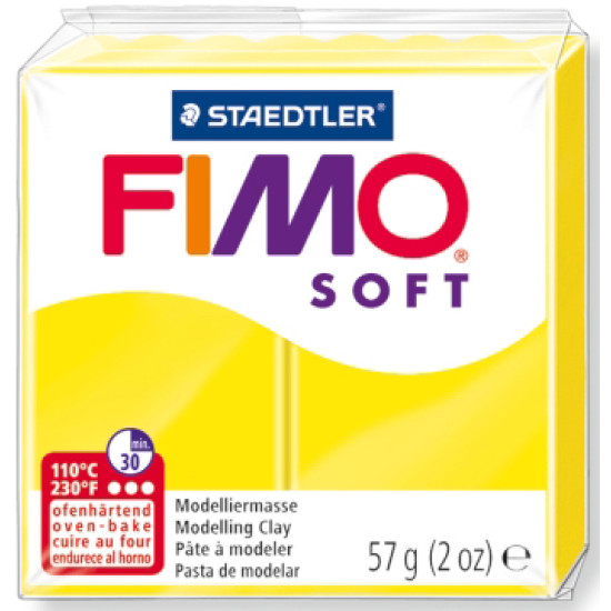 Fimo Soft πολυμερικός πηλός Lemon 10