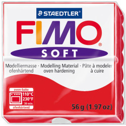 Fimo Soft πολυμερικός πηλός Cherry Red 26