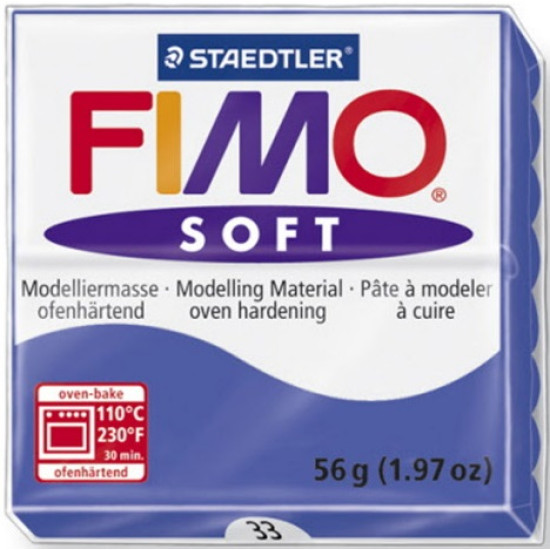 Fimo Soft πολυμερικός πηλός Brilliant Blue 33