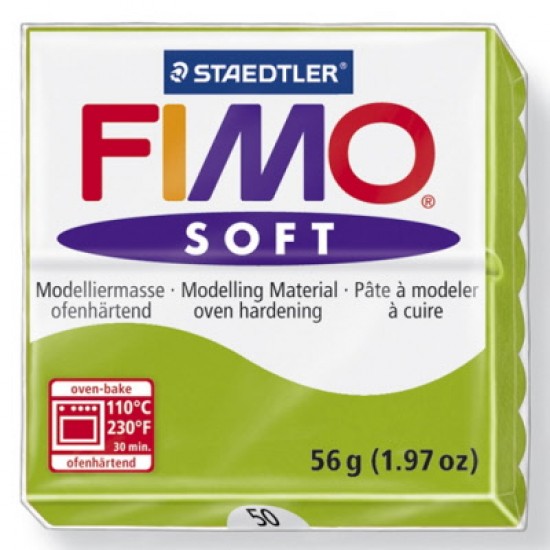 Fimo Soft πολυμερικός πηλός Apple Green 50