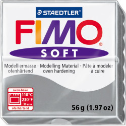 Fimo Soft πολυμερικός πηλός Dolphin grey 80