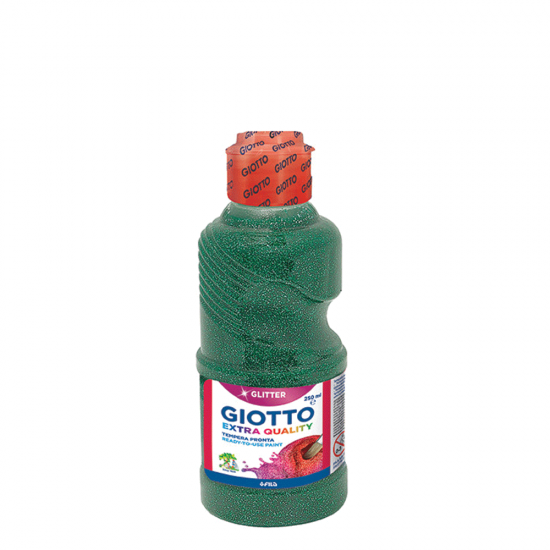 Giotto extra quality glitter paint 531205 τέμπερα πράσινη 250ml