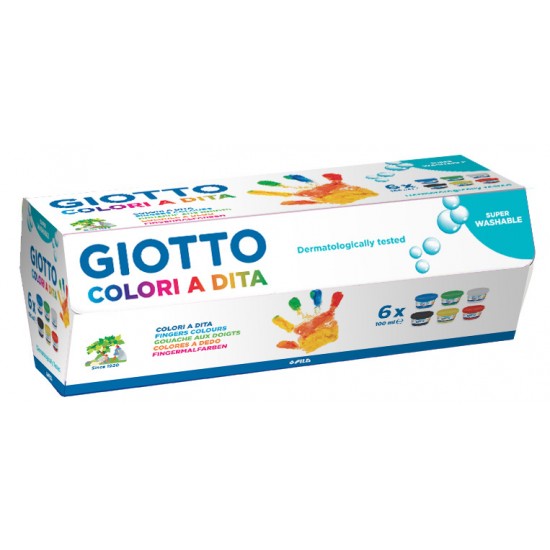 Giotto Dita δακτυλομπογιές σετ 6 χρώματα