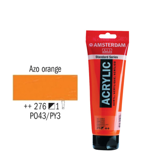 Talens Amsterdam 17092762 ακρυλικό χρώμα 120ml azo orange 276