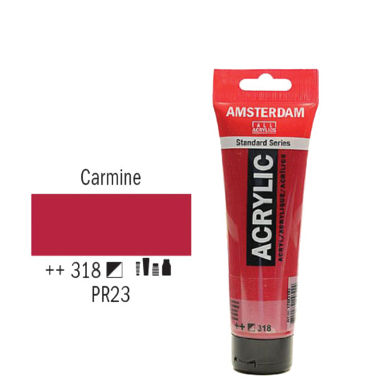 Talens Amsterdam 17093182 ακρυλικό χρώμα 120ml carmine 318