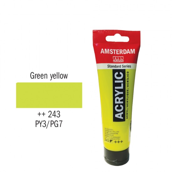 Talens Amsterdam 17092432 ακρυλικό χρώμα 120ml greenish yellow 243