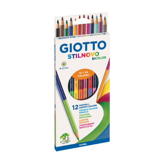 Giotto 256900 stilnovo bicolor ξυλομπογιές 12 χρμ