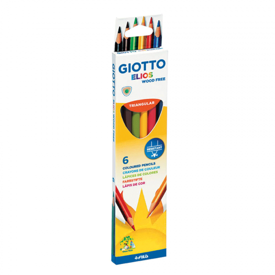 Giotto Elios 276000 ξυλομπογιές τριγωνικές 6 χρώματα