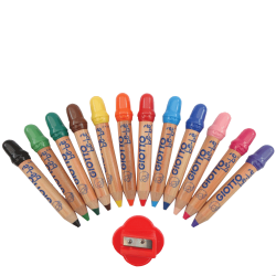 Giotto bebe 466500 ξυλομπογιές και ξύστρα 12 τμχ