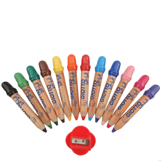 Giotto bebe 466500 ξυλομπογιές και ξύστρα 12 τμχ