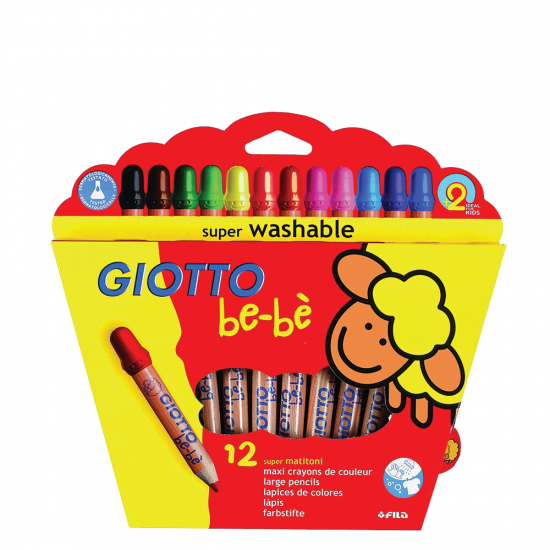 Giotto bebe 466500 ξυλομπογιές και ξύστρα 12 τμχ