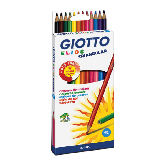 Giotto Elios 275800 ξυλομπογιές τριγωνικές 12 χρώματα