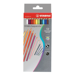 Stabilo Aquacolor 1600 ξυλομπογιές ακουαρέλας 12 χρώματα